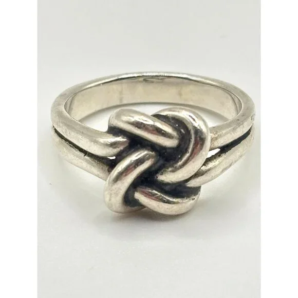 James Avery 925 Sterling Silver Rare Retired Love Knot Ring Size 9 - Picture 6 of 9